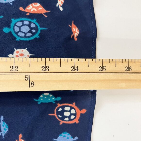 Anthropologie Maeve Navy Blue Turtle Print Scalloped Tank Top Novelty - Size 4 - Picture 6 of 6